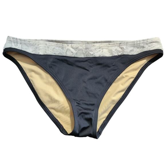 Victoria's Secret Other - Victoria's Secret Black Snake Skin Waist Band Bikini Bottoms Size Medium